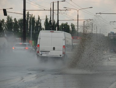 Big rain in Lublin, Poland - July 5, 2013 clipart