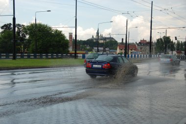 büyük yağmur, lublin, Polonya - 5 Temmuz 2013