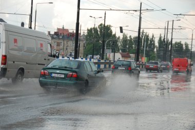 büyük yağmur, lublin, Polonya - 5 Temmuz 2013
