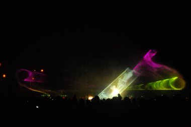 fireworks ile oynarken çeşmeler gösterisi