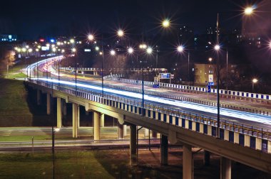 Lublin şehir gece ışıkları
