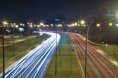 Lublin şehir gece ışıkları