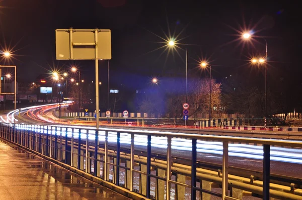 Lublin ciudad luces de noche — Foto de Stock