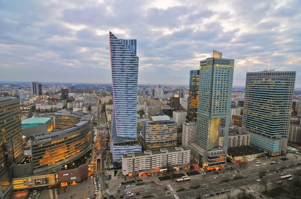 Warsaw city night life — Stock Photo, Image