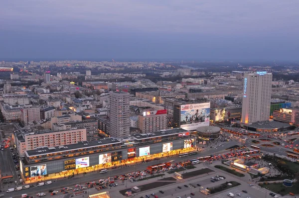 Warsaw city night life — Stock Photo, Image