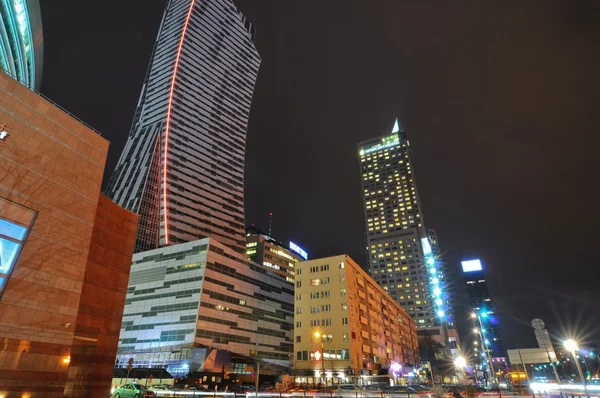 Varsóvia cidade vida noturna — Fotografia de Stock