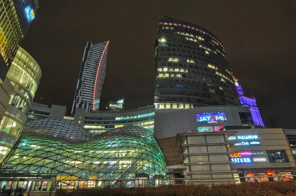 Warszawa stad nattliv — Stockfoto