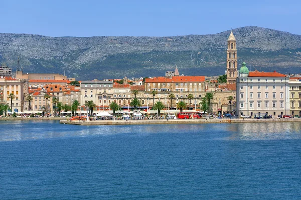 Harbour and promenade, Split town, Croácia Imagem De Stock