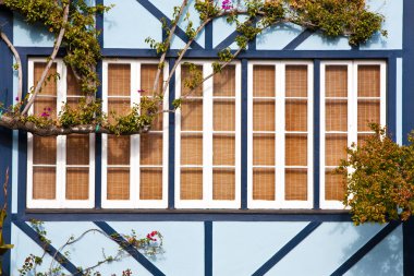 bir binanın pencereleri