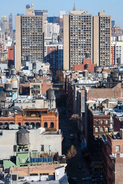 Binaları ve sokakları bir New York City — Stok fotoğraf