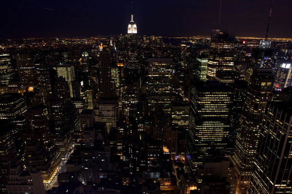 New York city at night