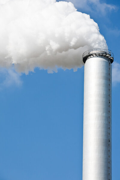 Chimney with white smoke