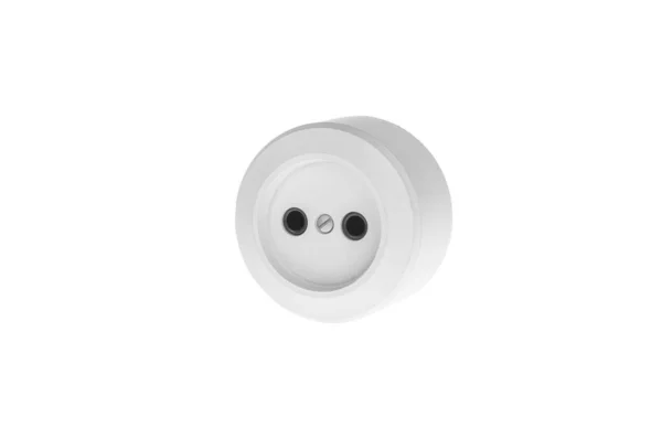 Old Electrical Outlet Isolated White — ストック写真