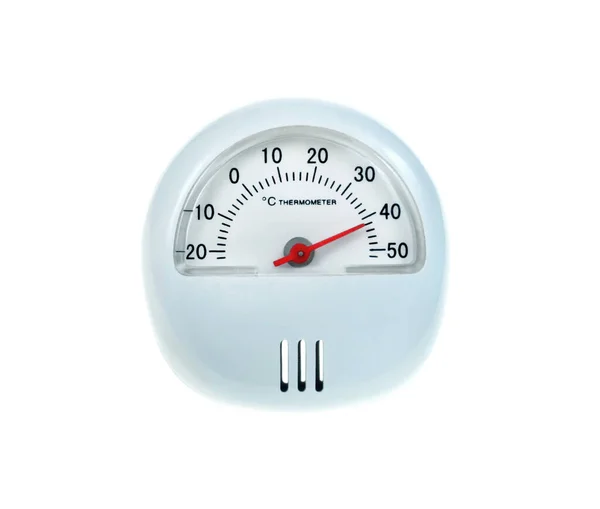 Termômetro Circular Isolado Branco — Fotografia de Stock