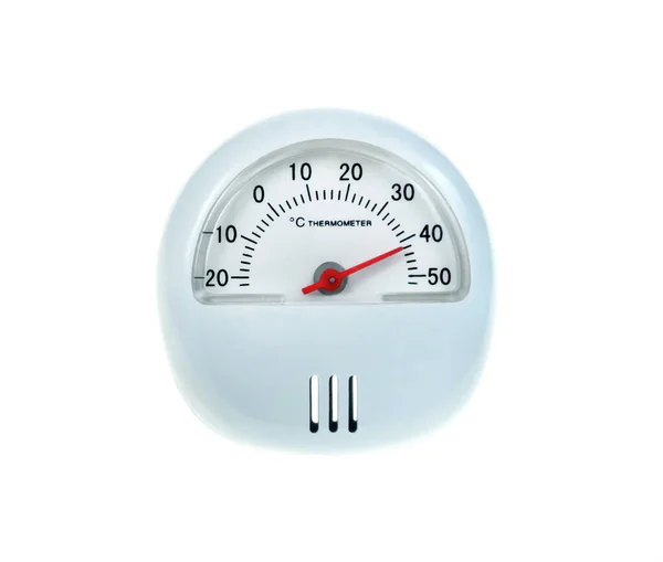 Termometro Circolare Isolato Bianco — Foto Stock