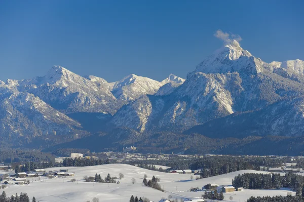 Krajobraz panoramiczny w Bawarii — Zdjęcie stockowe