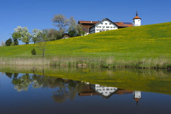 Krajobraz panoramiczny w Bawarii — Zdjęcie stockowe