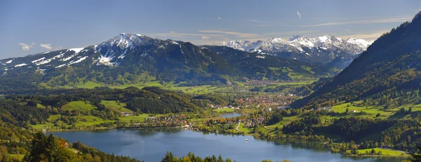 Krajobraz panoramiczny w Bawarii — Zdjęcie stockowe