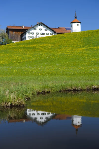 Krajobraz panoramiczny w Bawarii — Zdjęcie stockowe