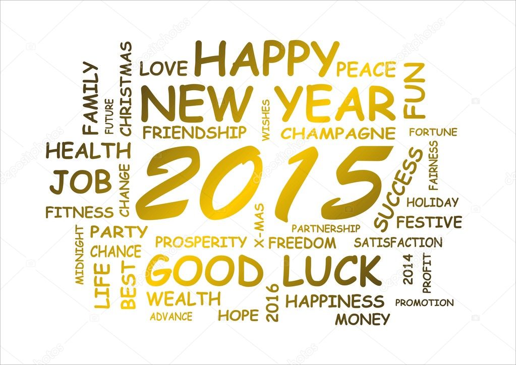 word cloud for new year 2015