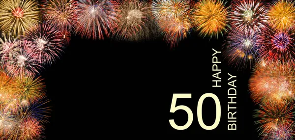 Congratulações Felizes 50O Aniversário — Fotografia de Stock