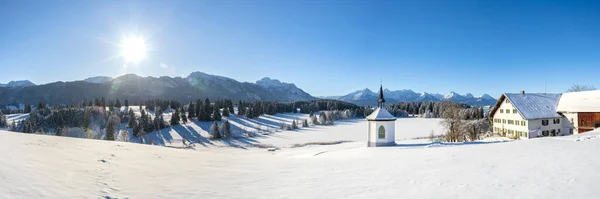 Panorama Landschaft Winter Deutschland — Stockfoto