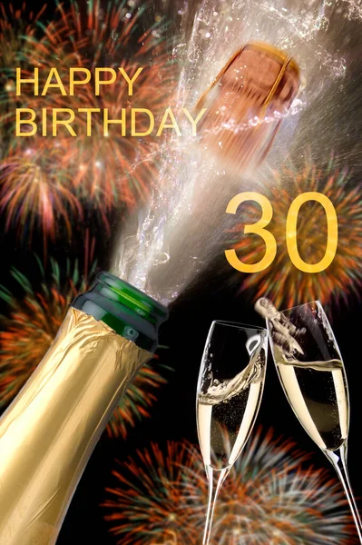Congratulazioni Felici 30Esimo Compleanno — Foto Stock