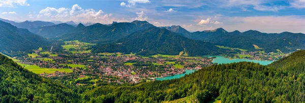 Vue Aérienne Sur Lac Tegernsee Allemagne — Photo