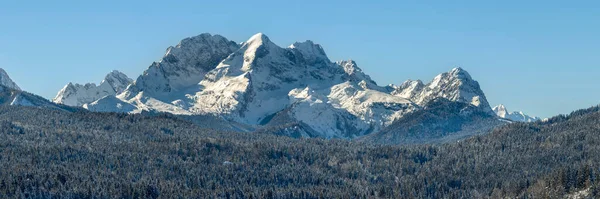 Panoramisch Uitzicht Bergketen Zugspitze Beieren — Stockfoto