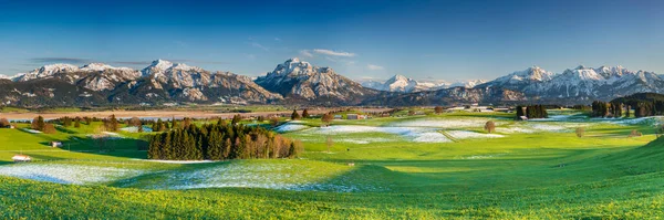Paysage Panoramique Printemps Bavière Allemagne — Photo