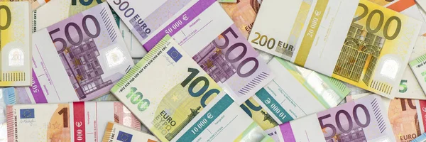 Haufen Euro Banknoten — Stockfoto