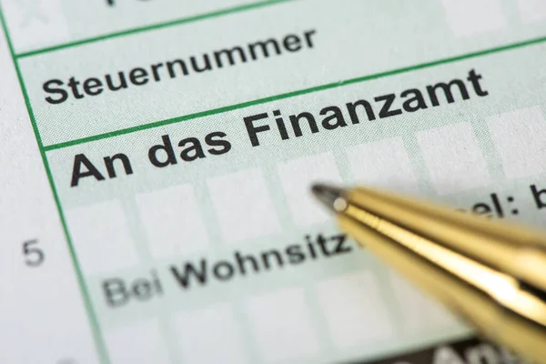 Duitse Belastingaangifte Voor Belastingkantoor Met Formulier — Stockfoto