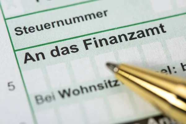 Steuererklärung Für Finanzamt Mit Formular — Stockfoto