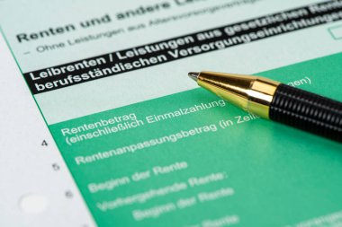 Vergi dairesi için Alman Vergisi iadesi formu