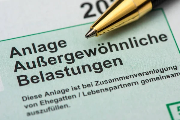 Formulario Para Declaración Impuestos Oficina Tributaria Alemana —  Fotos de Stock