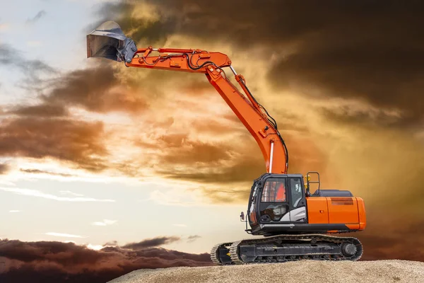 Earth Mover Excavator Work Construction Site — Stock Photo, Image
