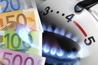 costs for heating with gas clipart