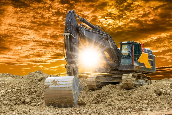 Excavator Digging Construction Site — Stock Photo, Image