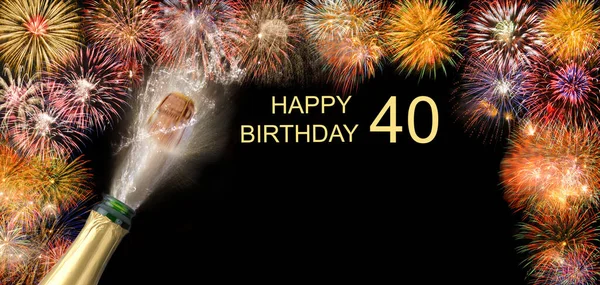 Congratulazioni 40Esimo Compleanno — Foto Stock