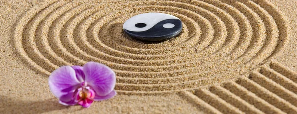 Japanese Zen Garten Stone Sand — Stockfoto