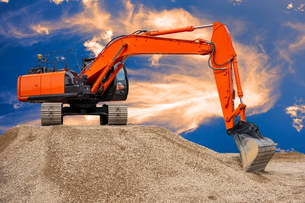 Excavator Digging Construction Site — Foto Stock