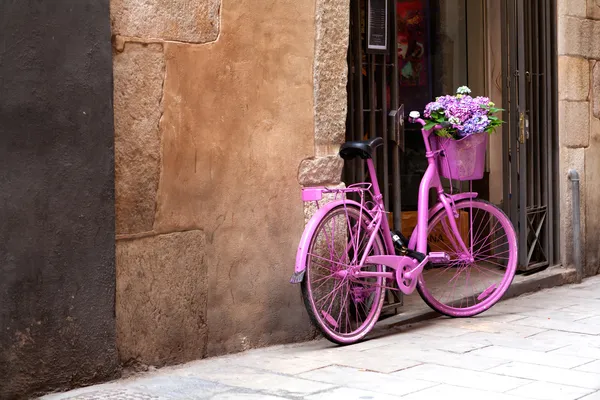 Rosa Fahrrad — Stockfoto