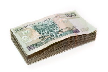 Lehçe banknotlar - 100 pln yığını