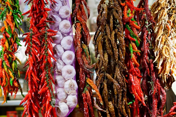 Many sorts of peppers — Stock Photo, Image