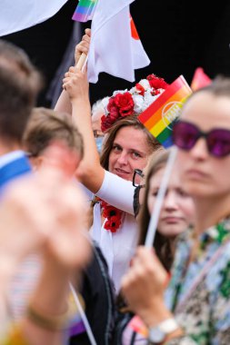 Gdansk, Polonya, 21.08.2021 - Jana Shostak, Belaruslu aktivist i