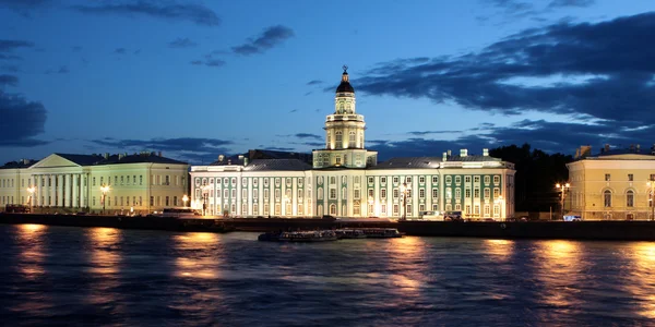 San Petersburgo, Rusia. Mirando al museo anatómico desde la ribera del río Neva —  Fotos de Stock