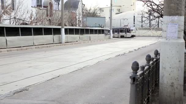 Traficul auto și de tramvai în Moscova — Videoclip de stoc