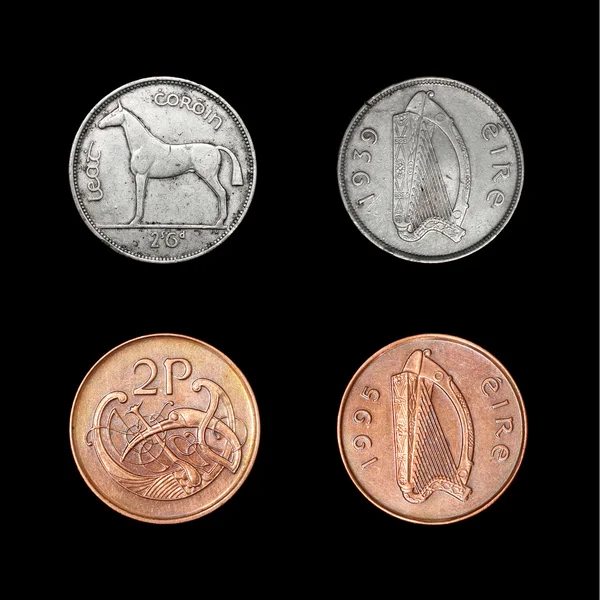 Set of coins of Ireland — Stock Photo, Image