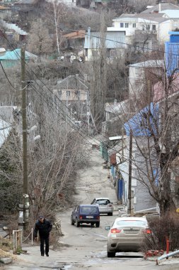 tipik sokak Voronej City, Rusya Federasyonu