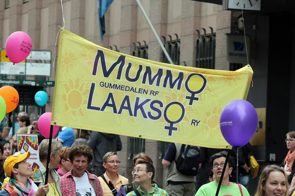 På sommeren homoseksuelle parade i Helsinki, Finland - Stock-foto